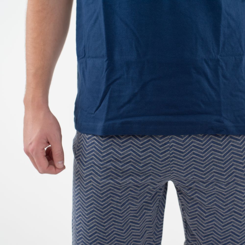 Navigare Intimo - Letnja muška pidžama teget boje