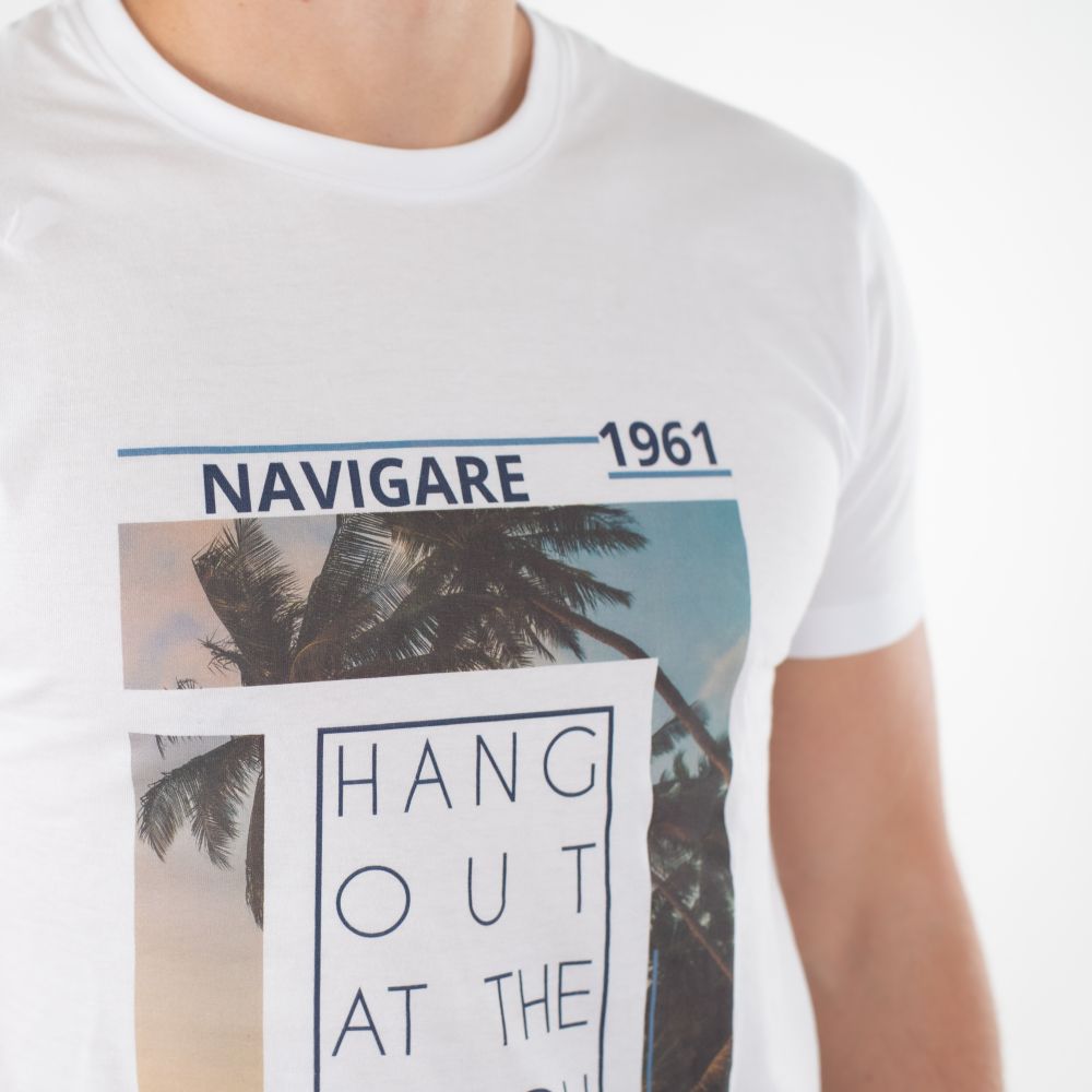 Navigare Intimo - Letnja muška pidžama bele boje