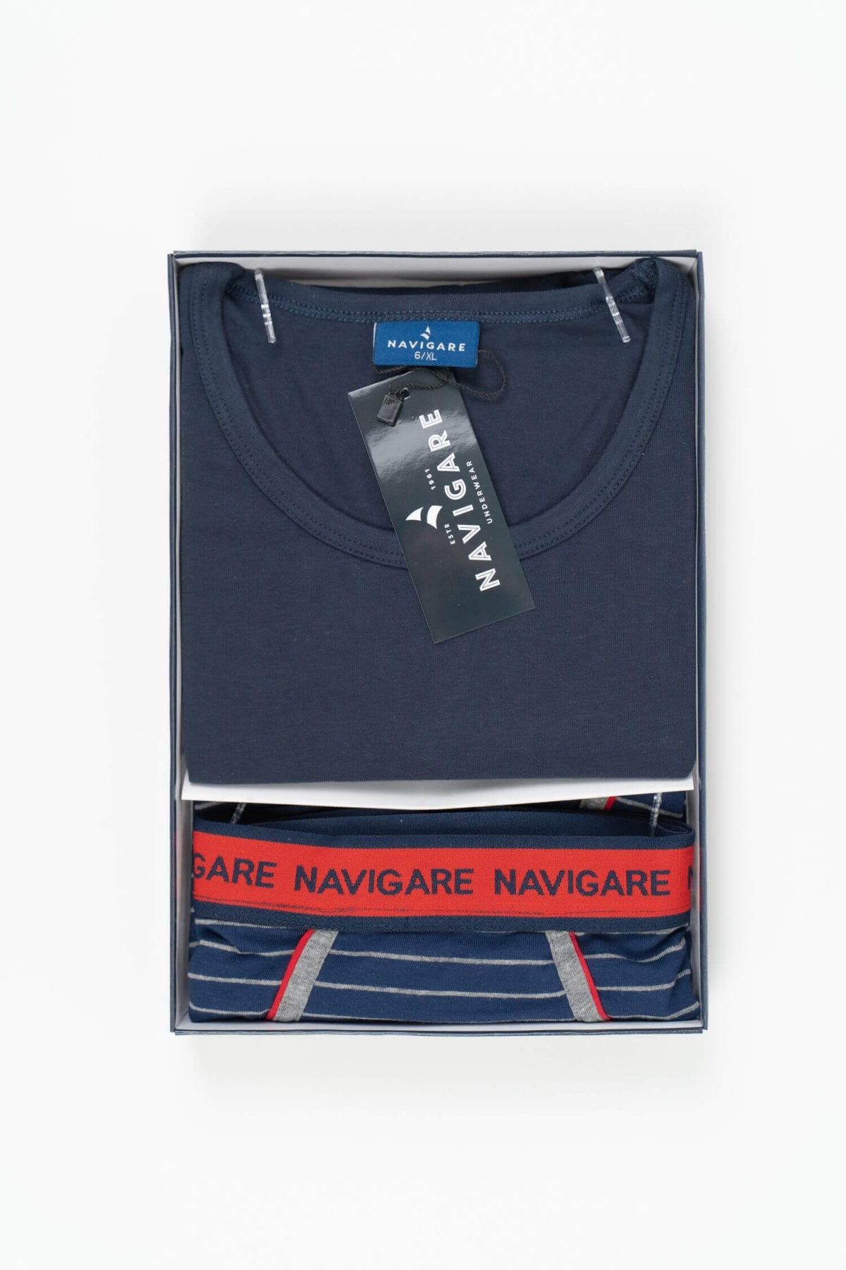 Navigare Intimo - Set majica i bokserice teget boje