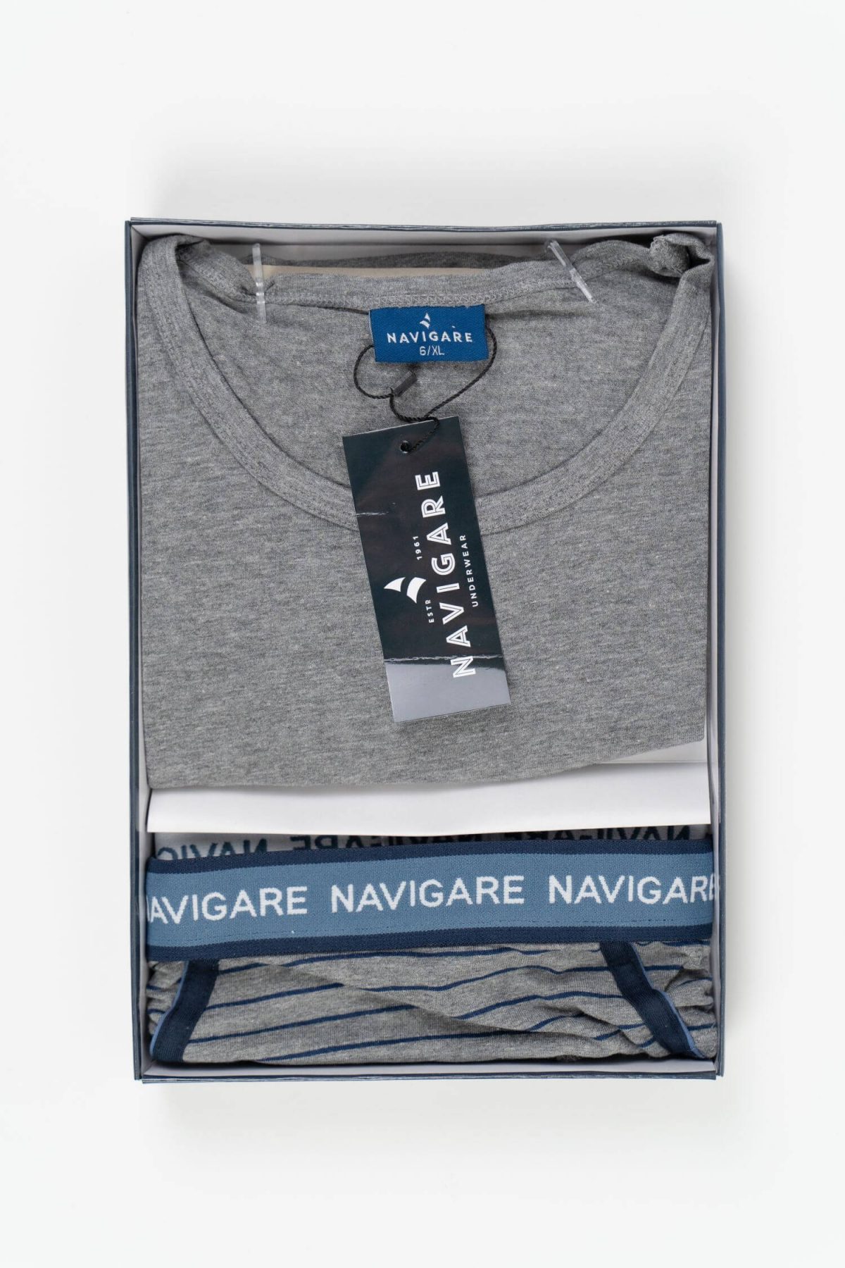 Navigare Intimo - Set majica i slip sive boje